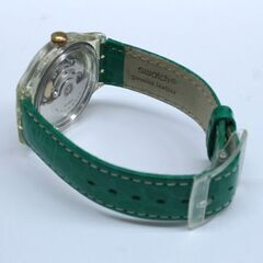 美品 動作品 SWATCH SAK111 RAMMARO 自動巻腕時計 23石 樹脂製 オープンハート 裏スケ グリーン 1994年 札幌市 清田区 平岡 Ｔの画像