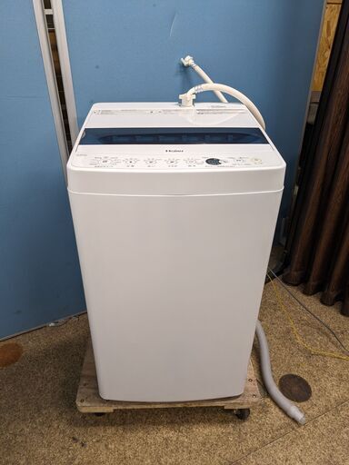 ☆Haier 全自動電気洗濯機 5.5kg 2019年製 JW-C55D しわケア チェッカードタンク 3Dウィングパルセーター