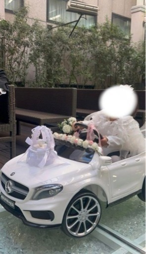 ベンツ&お花とリングピロー用かご付き＊結婚式リングガールリングボーイ