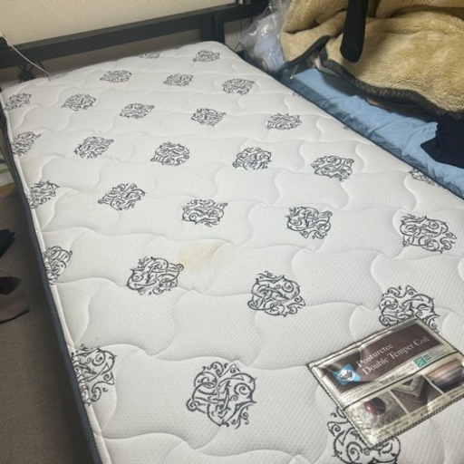 【フレーム付き】シーリー　ベッド　マットレス　シングル　ダブルテンパーコイル6930