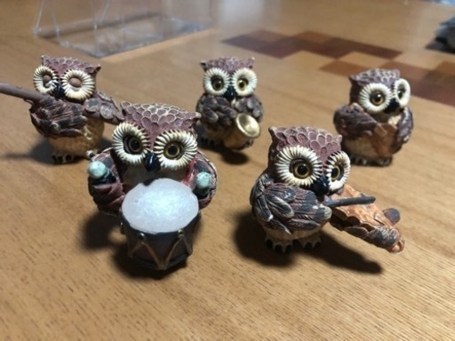 フクロウ 置物 5つセット⑪
