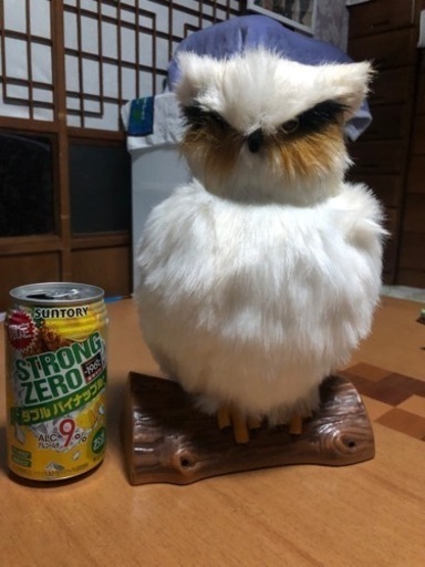 おっきいフクロウ 置物 光る⑯