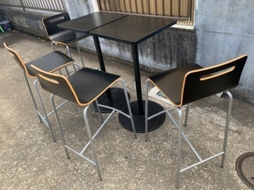 BARバーカウンター　クラブ　ガレージ　テーブルチェアセット　ハイテーブル