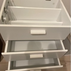 salut!(サリュ)キャスター付きドレッサーBOXホワイトの画像