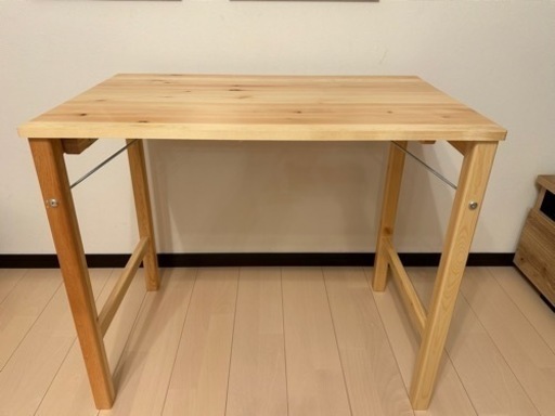 【美品】無印　折りたたみ　テーブル　縦50cm横80cm高70cm