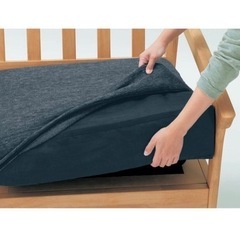 【美品】ウッドフレーム　二人掛けソファーの画像