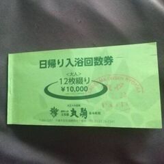 丸駒温泉旅館　日帰り入浴回数券 7枚。