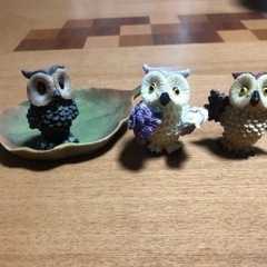 フクロウ 置物 ㉑ 3点セット