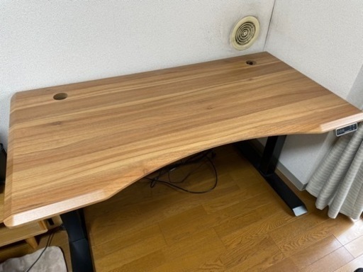 flexispot e7 足ブラック＋カーブ型天板ブラウン