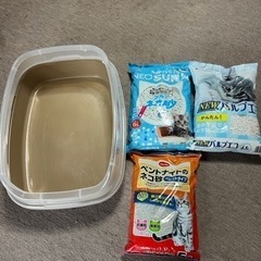 ネコトイレ&ネコ砂ゴミ箱