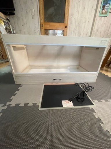 爬虫類木製ケージ 天井開閉