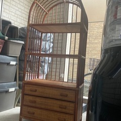 籐のアーチ型収納