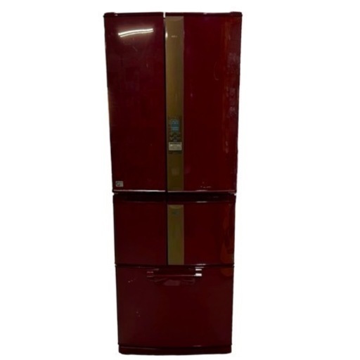 【新生活応援】富士通 FUJITSU 冷凍冷蔵庫 420L 2002年製 ER-W42PG レッド