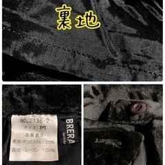 ご購入者様決定꒰BRERA DONNA꒱日本製 花柄 ベロア ロング スリットスカート 黒の画像