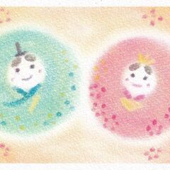 ３色パステルアート教室いろいろ　おひなさま