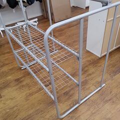 ★ジモティ割あり★  押入れ収納 シルバー H91×D66×W95～148 クリーニング済み MT620の画像