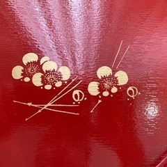 保管品　朱塗　お盆の画像