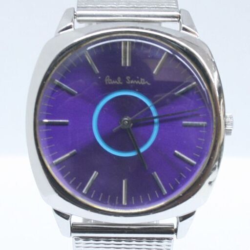 動作品 PAUL SMITH 5530-F52258 クオーツ式腕時計 3針 パープル文字盤 24年2月電池交換済 札幌市 清田区 平