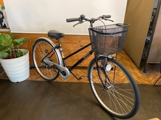 26インチ　自転車　シングルギア　ブラック