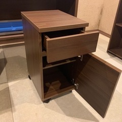 ニトリデスクセット(トリプロ 119 WW)ミドルブラウン (siradai10