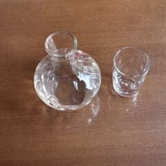 ガラス水差し　20cmH ф9cm底