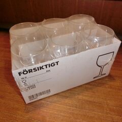 未開封ワイングラス6個セット(16cl,5oz)　IKEA