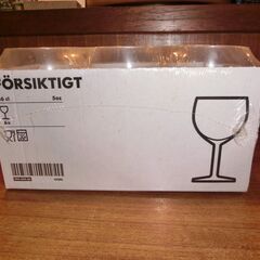 未開封ワイングラス6個セット(16cl,5oz)　IKEAの画像
