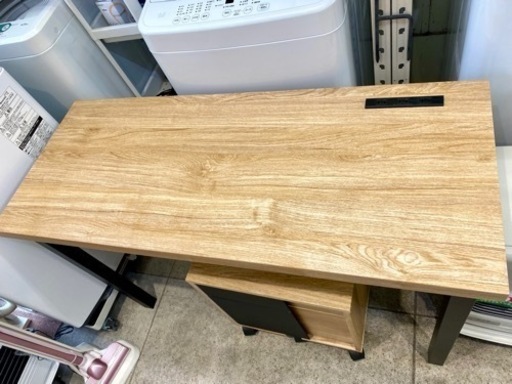 コンセント2口付 パソコンデスク 机 デスクワゴンセット 学生 買取 引き取り 中古