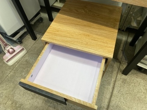 コンセント2口付 パソコンデスク 机 デスクワゴンセット 学生 買取 引き取り 中古