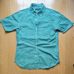UNITED ARROWS　半袖シャツ（綿、グリーン、日本製）の画像