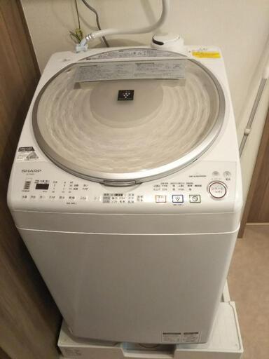 シャープ 洗濯機 8kg 2012年式