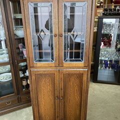 ■ioy0222■三越家具　ブルージュ　カップボード　ガラスキャ...
