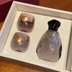 琉球ガラス　冷酒セット　未使用品
