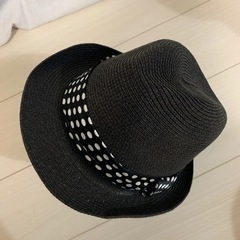 WHO’S WHO 麦わら帽子　黒色の画像