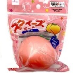 【美品】スクイーズボール　桃