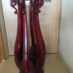 インテリア 花台 木製彫刻