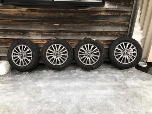 【成約！終了します】2023年制　夏タイヤ＆アルミホイール4本セット　14インチ　ヴィッツに履いていた物　ピッチ100　4穴