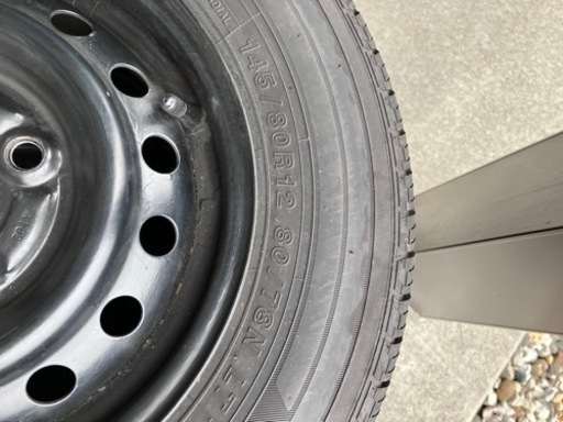 軽バン用タイヤホイールセット145/80R12 LT