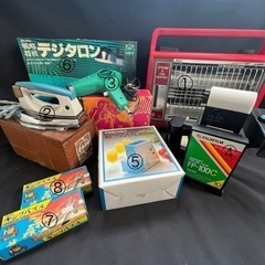 昭和レトロな家電　ストーブ　ドライヤー　アイロン　ポラロイドカメ...