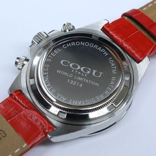 動作品 COGU ITALY クオーツ式腕時計 クロノグラフ シェル文字盤
