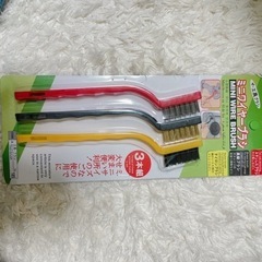 新品 プラ柄ミニワイヤーブラシ3P サビ落とし 掃除ブラシ 