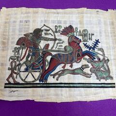 パピルス画　エジプト　縦30cm 横20cm