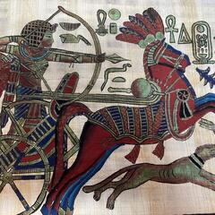 パピルス画　エジプト　縦30cm 横20cmの画像