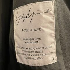 ロングコート　ヨウジヤマモト　フェルト調　黒の画像
