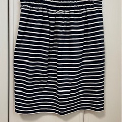 earth music &ecology（アース）　ボーダー　タイトスカート　紺の画像