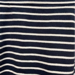 earth music &ecology（アース）　ボーダー　タイトスカート　紺の画像