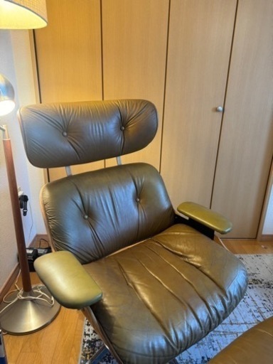 【時代を超える洗練】1960-70年代製Plycraft社製ラウンジチェア、ベージュレザー仕様