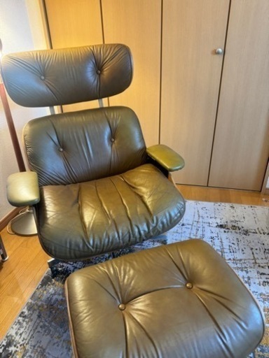 【時代を超える洗練】1960-70年代製Plycraft社製ラウンジチェア、ベージュレザー仕様