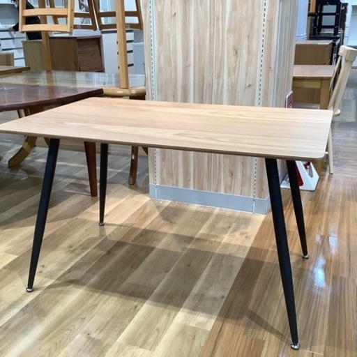 【トレファク神戸南店】ダイニングテーブル　ﾌﾞﾗｳﾝ×ﾌﾞﾗｯｸ【取りに来られる方限定】