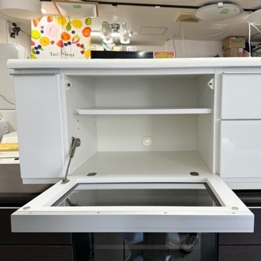 【美品‼️】ニトリ 125cm幅ローボード テレビ台 収納家具 鏡面仕上げホワイト♪
